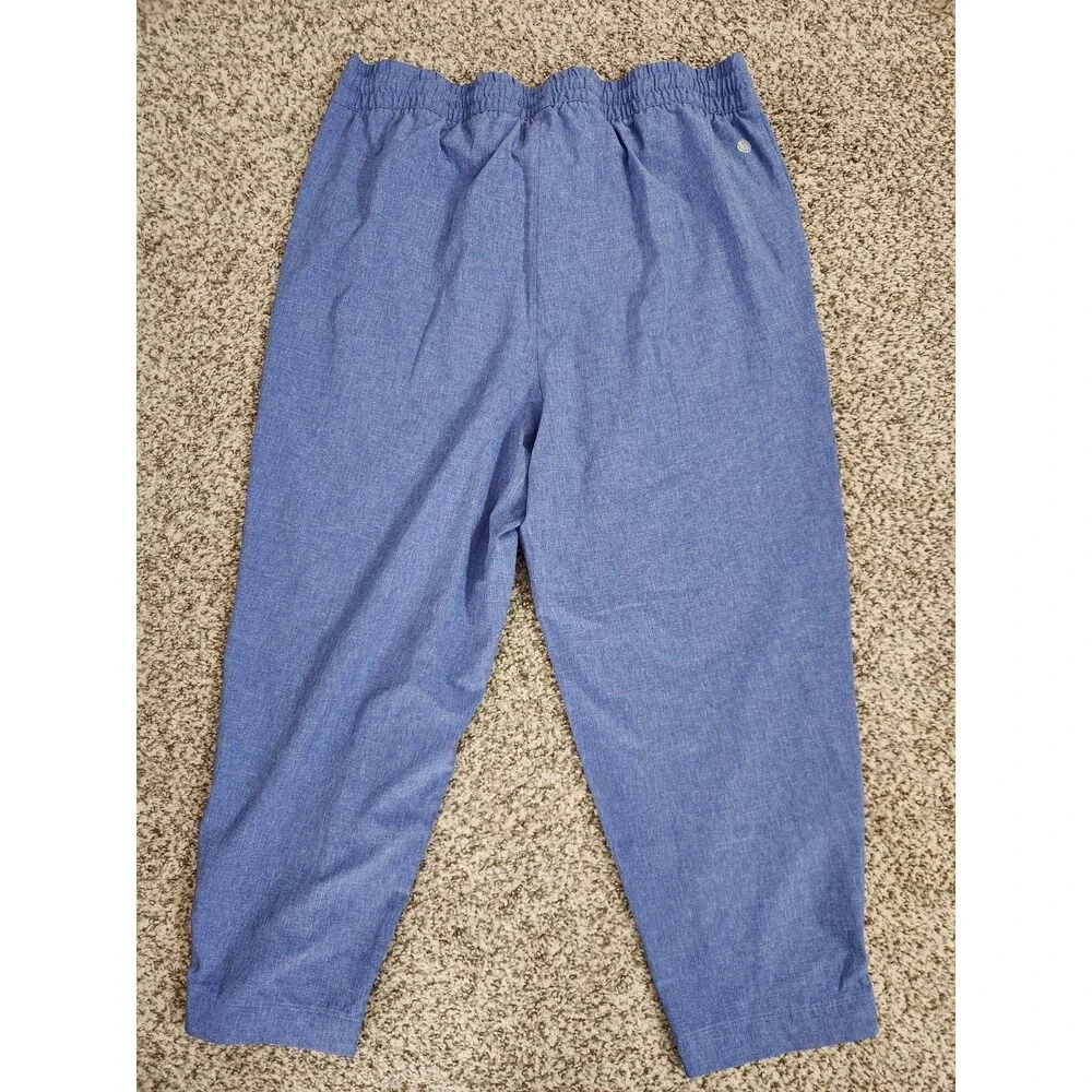 TALBOTS Womens Light Blue Drawstring Elastic Waist Pockets Size Large Petite - Picture 2 of 7